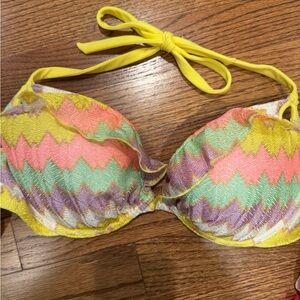 Colorful Chevron Bikini Top